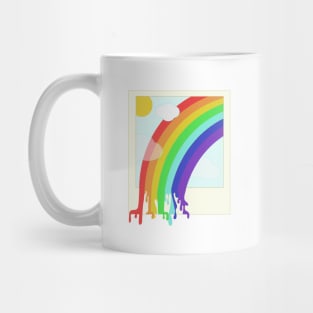 Dripping Rainbow Polaroid Photo Mug